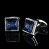 BLUE CRYSTAL CUFFLINKS