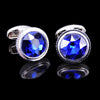 BLUE CRYSTAL CUFFLINKS