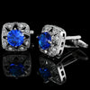 BLUE CRYSTAL CUFFLINKS