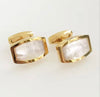 GOLD MOTHER PEARL CUFFLINKS