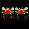 Crab gold CRYSTAL CUFFLINKS