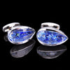 BLUE CRYSTAL CUFFLINKS