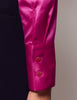 Fuschia Fitted Satin Shirt - Single Cuff