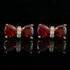 Bow gold CRYSTAL CUFFLINKS