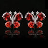 Butterfly silver CRYSTAL CUFFLINKS