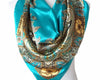 Sky blue 90x90cm Imitated Silk Square Scarf