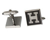 H SILVER PLATED CUFFLINKS