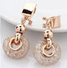 Gold Drop Earrings 18K Gold Plated