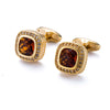 GOLD RHINESTONE CUFFLINKS