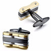 CAR PLAIN METAL THREE COLOR CUFFLINKS