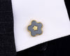 GOLD FLOWER CUFFLINKS