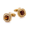 GOLD RHINESTONE CUFFLINKS