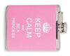 Pink Leather Stainless Steel Hip Flask