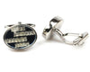 Crystal Blue Platinum Plated cufflinks