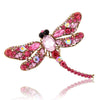 Pink Dragonfly Rhinestone brooch