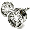 Platinum Wheel Cufflinks