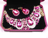 Pink Crystal Necklace & earrings