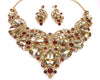 Topaz Rhinestone Necklace & earrings