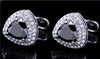 SOFT TRIANGLE BLACK CRYSTAL CUFFLINKS