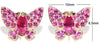 Butterfly Design Marquise Cut Ruby Earrings