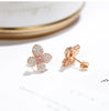 Romantic Flower Shape Pink Sapphire Earrings