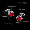 Retro Red Crystal Cufflinks