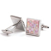 PINK SHELL CUFFLINKS