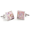 PINK SHELL CUFFLINKS