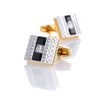 Gold Crystal Cufflinks