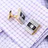 Gold Crystal Cufflinks