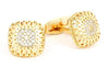 GOLD ZIRCONS LUXURY CUFFLINKS