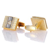 GOLD CRYSTAL CUFFLINKS