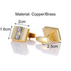 GOLD CRYSTAL CUFFLINKS