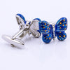 BLUE BUTTERFLY SILVER CUFFLINKS