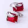 Red SILVER CUFFLINKS