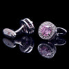 PINK CRYSTAL CUFFLINKS