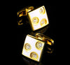 Crystal Copper Gold Cufflinks