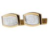 D gold plated cufflinks